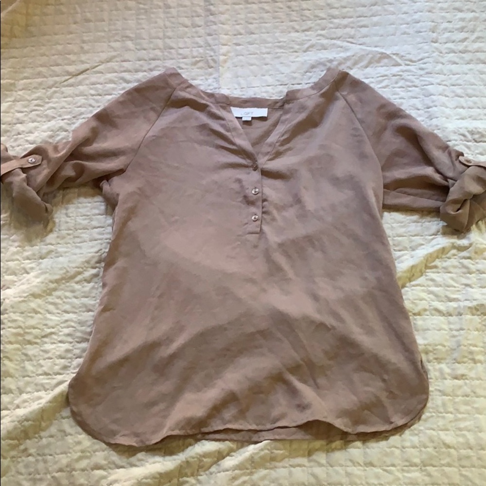 LOFT Tan Blouse